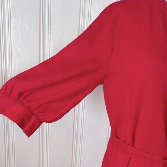 NWOT Vibrant fuchsia pink BRAX linen dress - Picture 4 of 8